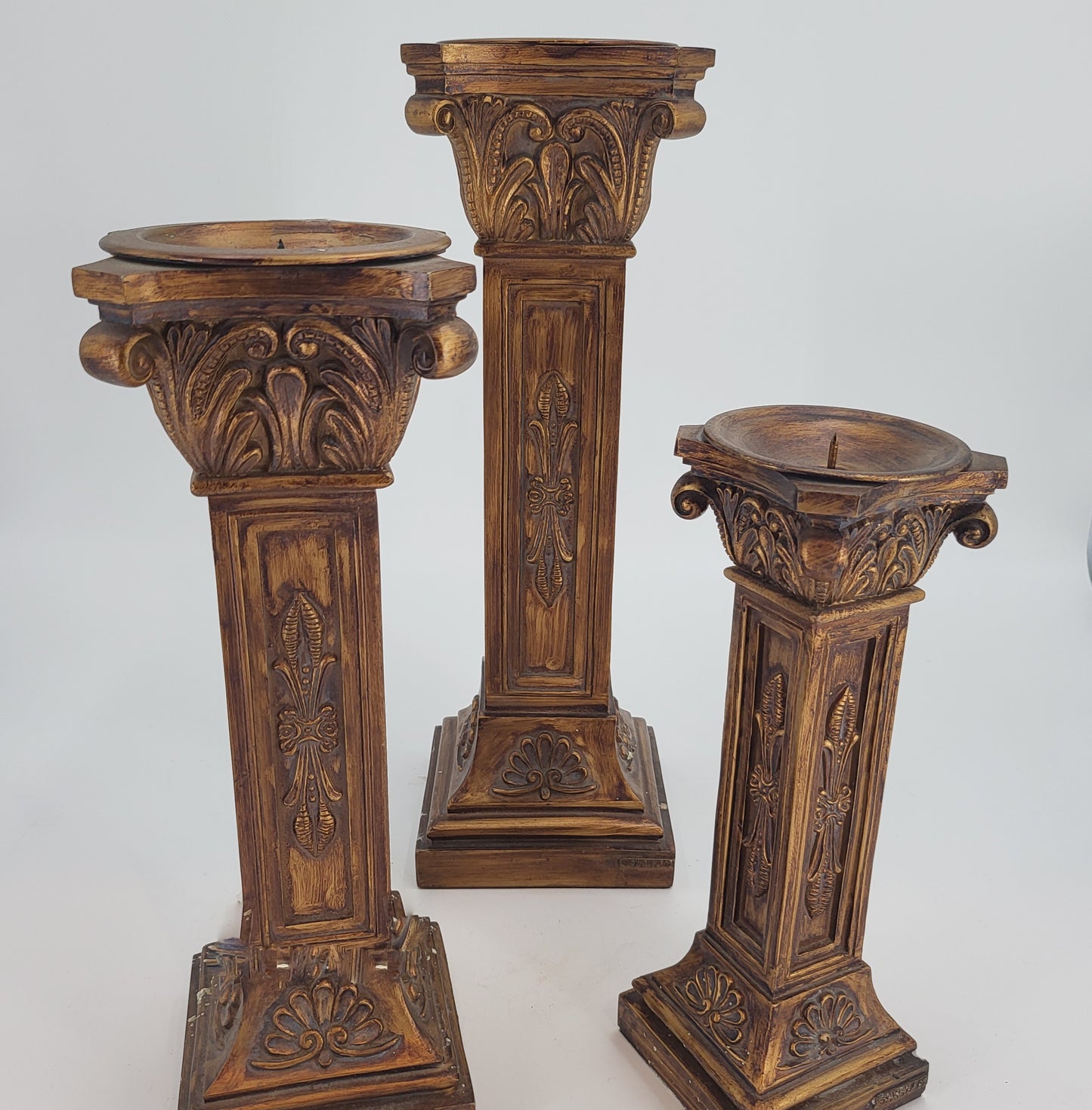 Neoclassical Candleholder set of 3